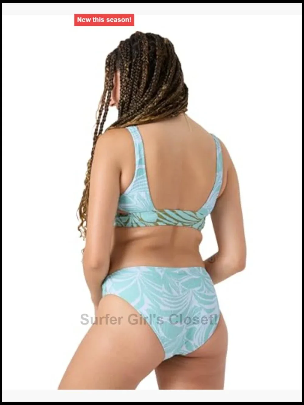 Banded Sport Bralette Bikini Top, UPF 50+, Quick-Dry, Removable Pads